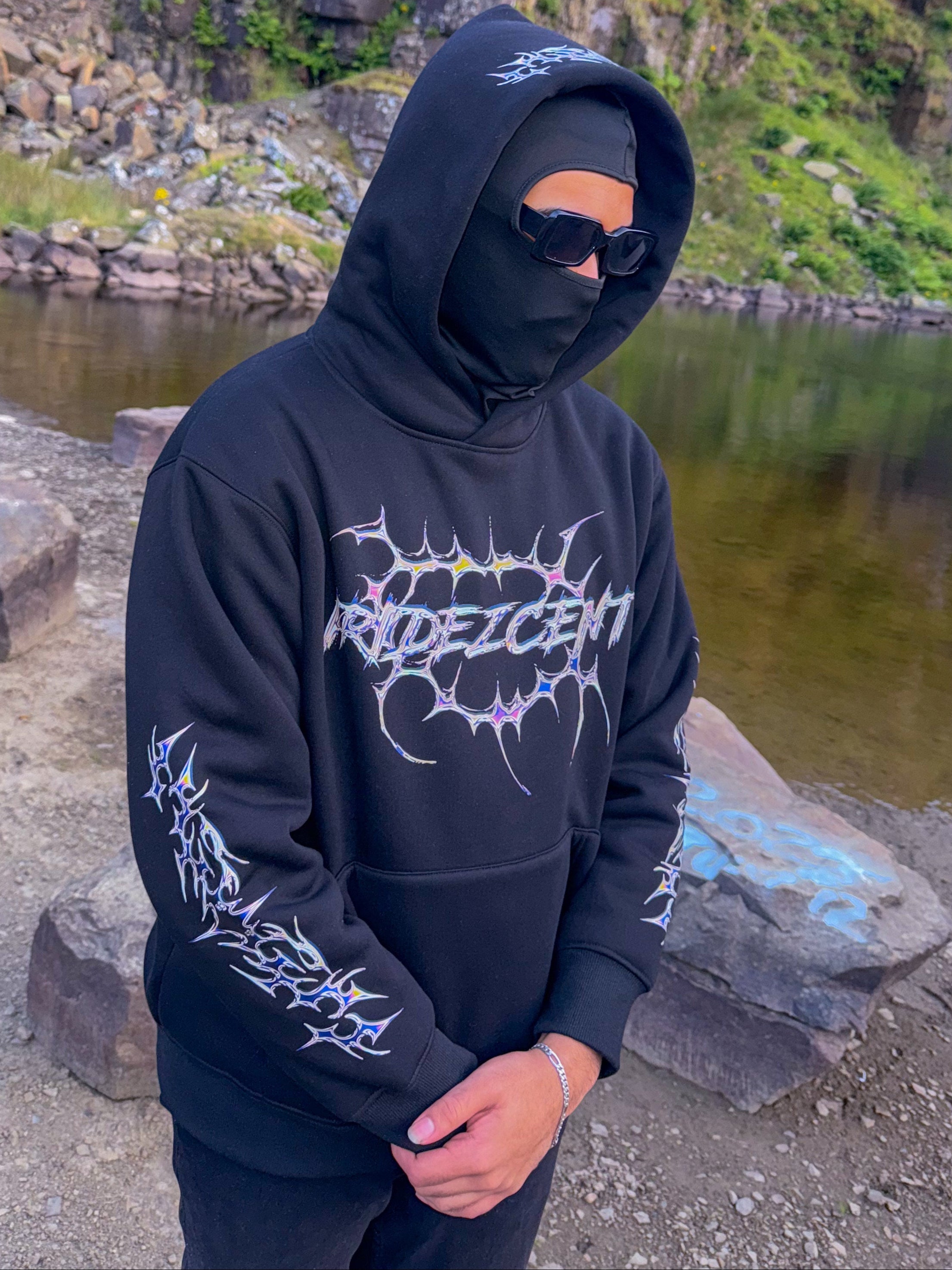 chrome tears oversized unisex hoodie