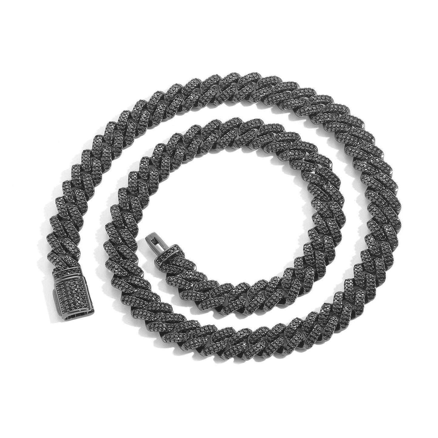 Iridezcent -  Chrome Tearz 13MM Black Cuban Bracelet
